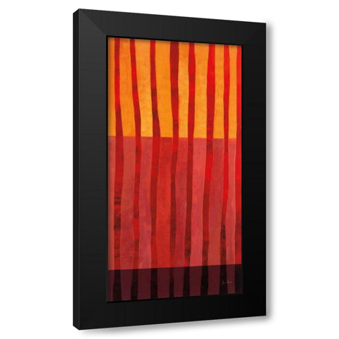 Textured Stripes II Black Modern Wood Framed Art Print with Double Matting by Davies, Jane