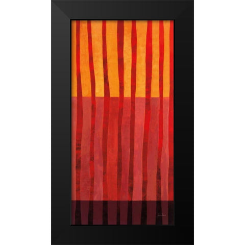 Textured Stripes II Black Modern Wood Framed Art Print by Davies, Jane