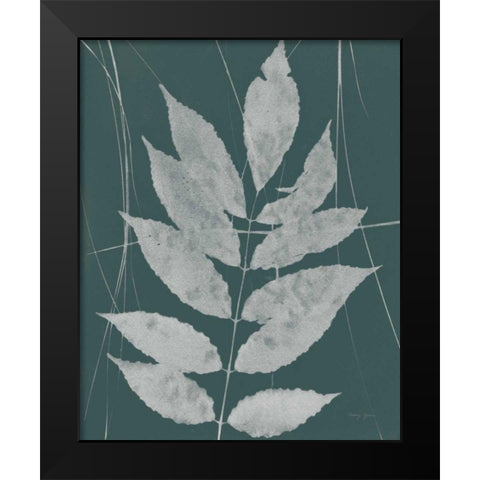 Enchanted Fall Cyanotype IX Black Modern Wood Framed Art Print by Green, Nancy
