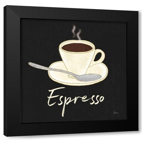 Fresh Coffee Espresso Black Modern Wood Framed Art Print with Double Matting by Charron, Veronique