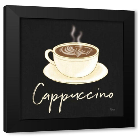 Fresh Coffee Cappucino Black Modern Wood Framed Art Print by Charron, Veronique