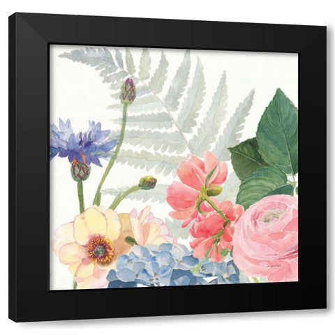 Boho Bouquet  IX Black Modern Wood Framed Art Print with Double Matting by Wiens, James