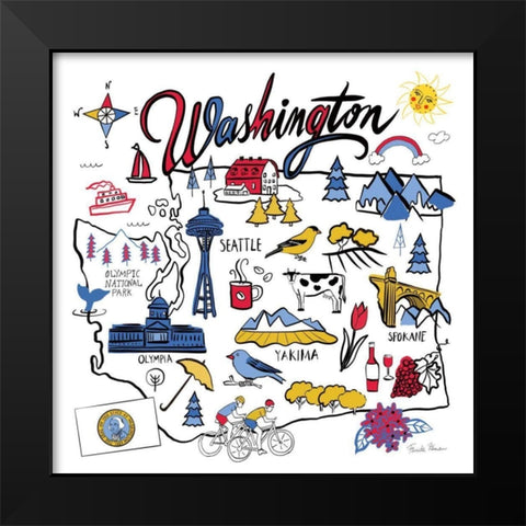 Washington Black Modern Wood Framed Art Print by Zaman, Farida