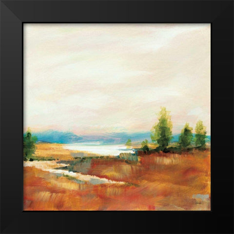 Amity Pond Sq Black Modern Wood Framed Art Print by Schlabach, Sue
