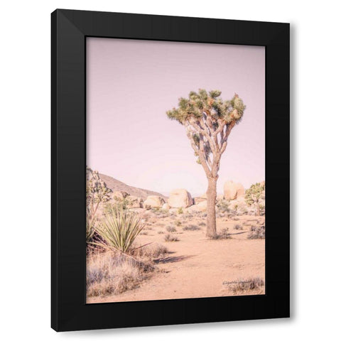 Joshua Tree III Blush Black Modern Wood Framed Art Print with Double Matting by Urquhart, Elizabeth