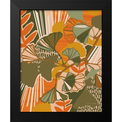 Ginkgo Black Modern Wood Framed Art Print by Gallagher, Megan