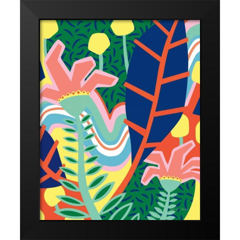 Candied Daisies Black Modern Wood Framed Art Print by Gallagher, Megan