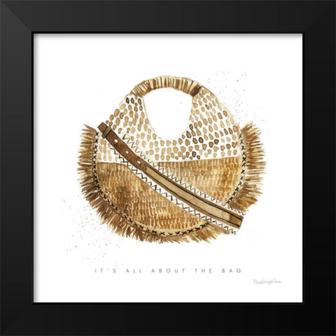 Beach Glam III Black Modern Wood Framed Art Print by Charro, Mercedes Lopez