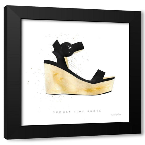 Beach Glam VII Black Modern Wood Framed Art Print with Double Matting by Charro, Mercedes Lopez