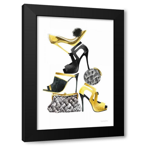 Glitz and Glam I Black Modern Wood Framed Art Print with Double Matting by Charro, Mercedes Lopez