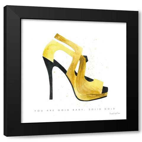 Glitz and Glam VII Black Modern Wood Framed Art Print by Charro, Mercedes Lopez
