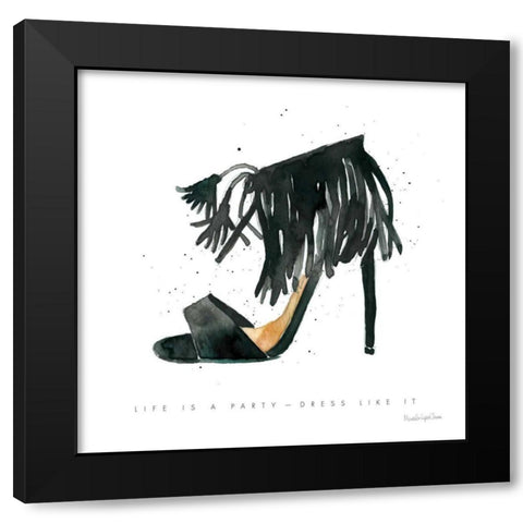 Glitz and Glam VIII Black Modern Wood Framed Art Print by Charro, Mercedes Lopez