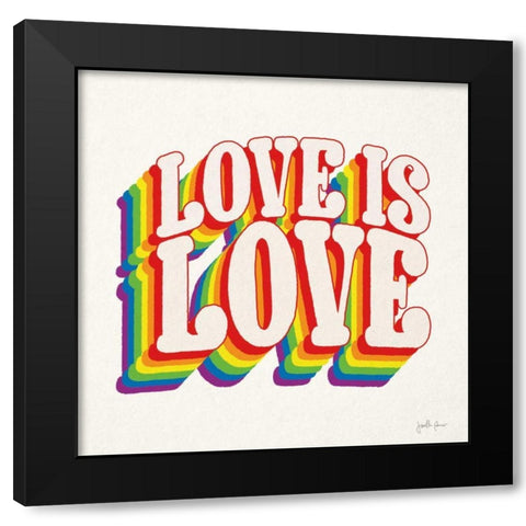 Love is Love I Black Modern Wood Framed Art Print with Double Matting by Penner, Janelle