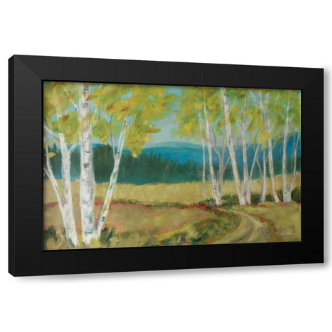 Birch Road Black Modern Wood Framed Art Print by Schlabach, Sue