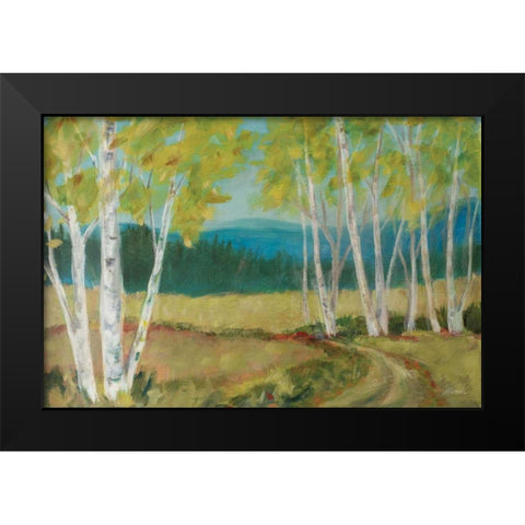 Birch Road Black Modern Wood Framed Art Print by Schlabach, Sue