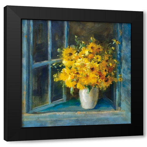 Sunny Windowsill Black Modern Wood Framed Art Print with Double Matting by Nai, Danhui