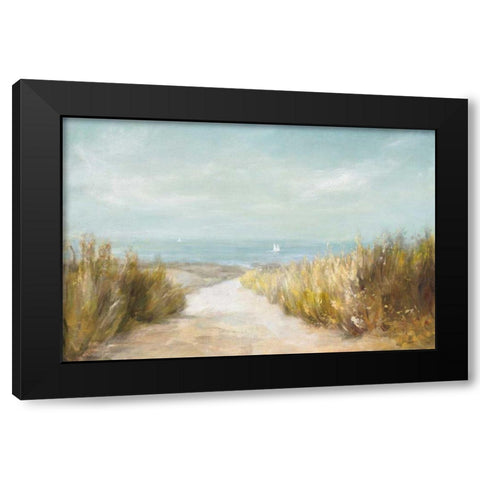 Distant Sails Black Modern Wood Framed Art Print by Nai, Danhui