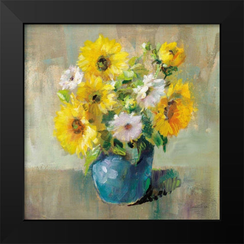 Sunflower Still Life I Black Modern Wood Framed Art Print by Nai, Danhui