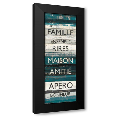 Blue Zephyr Quote III Black Modern Wood Framed Art Print with Double Matting by Schick, Mike