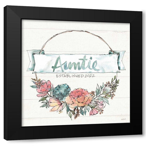 Country Love IV Auntie Black Modern Wood Framed Art Print by Tavoletti, Anne
