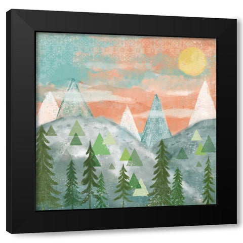 Woodland Forest VII No Words Black Modern Wood Framed Art Print with Double Matting by Charron, Veronique