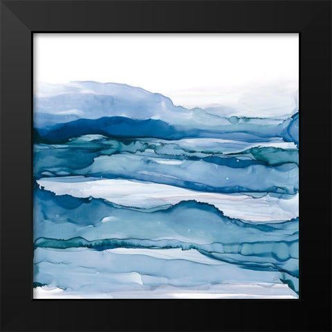 Blue Grayscape IV Black Modern Wood Framed Art Print by Paschke, Chris