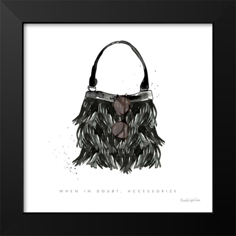 Glitz and Glam XII Black Modern Wood Framed Art Print by Charro, Mercedes Lopez