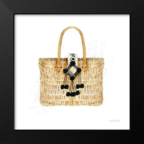 Beach Glam IV No Words Black Modern Wood Framed Art Print by Charro, Mercedes Lopez