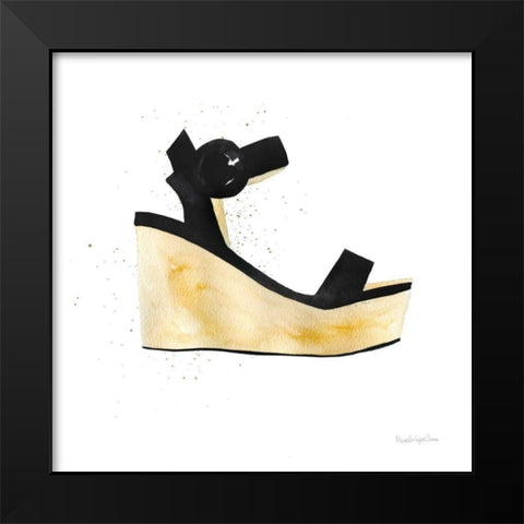 Beach Glam VII No Words Black Modern Wood Framed Art Print by Charro, Mercedes Lopez
