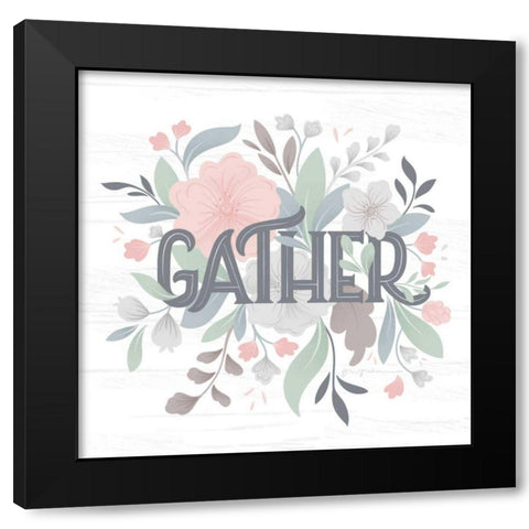 Farmhouse Floral I Black Modern Wood Framed Art Print with Double Matting by Graham, Gia
