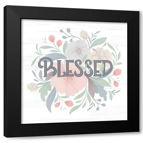 Farmhouse Floral II Black Modern Wood Framed Art Print with Double Matting by Graham, Gia
