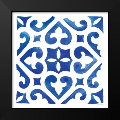 Andalusian Tile I Black Modern Wood Framed Art Print by Charro, Mercedes Lopez