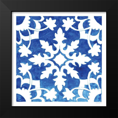 Andalusian Tile II Black Modern Wood Framed Art Print by Charro, Mercedes Lopez