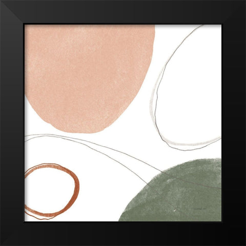 Threads of Motion I Warm Crop Black Modern Wood Framed Art Print by Nai, Danhui