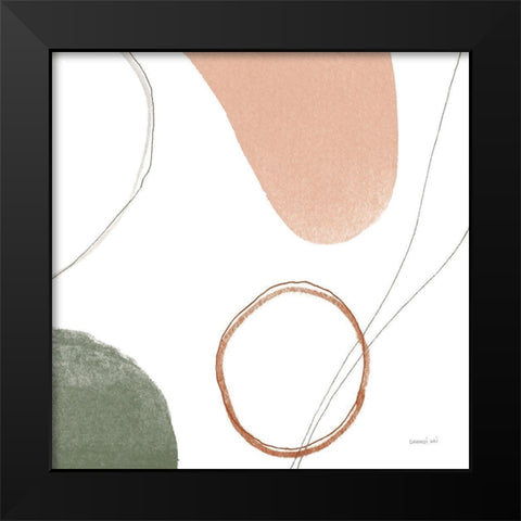 Threads of Motion II Warm Crop Black Modern Wood Framed Art Print by Nai, Danhui