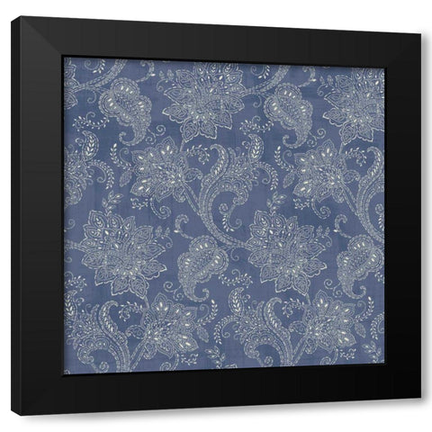 Ornamental Paisley Pattern I Black Modern Wood Framed Art Print with Double Matting by Wild Apple Portfolio
