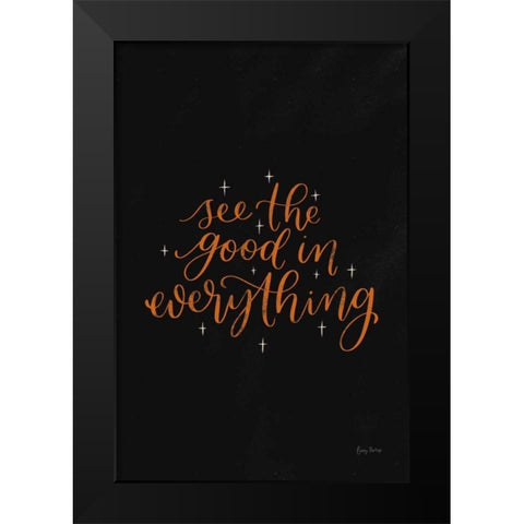 Mod Glam See the Good II Black Black Modern Wood Framed Art Print by Thorns, Becky