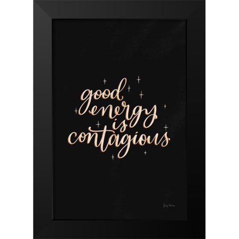 Mod Glam Good Energy II Black Black Modern Wood Framed Art Print by Thorns, Becky