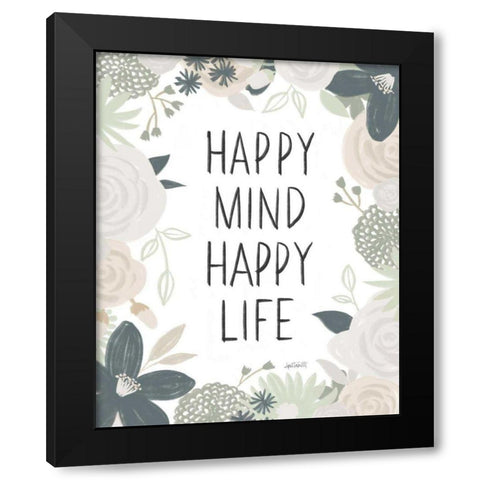 Happy Thoughts I Black Modern Wood Framed Art Print with Double Matting by Tavoletti, Anne
