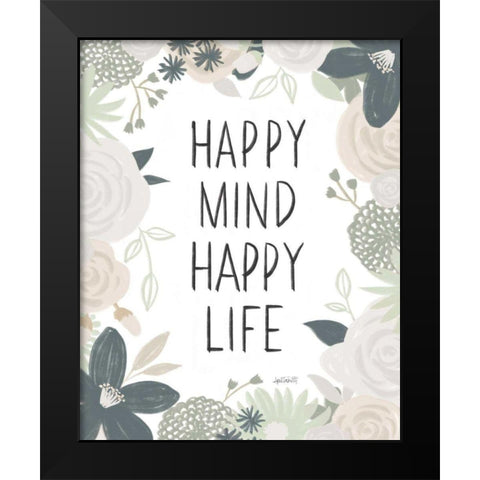 Happy Thoughts I Black Modern Wood Framed Art Print by Tavoletti, Anne