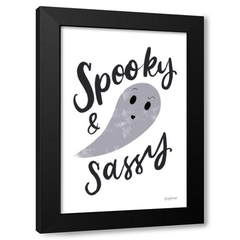 Sophisticated Spooky IB Black Modern Wood Framed Art Print with Double Matting by Thorns, Becky