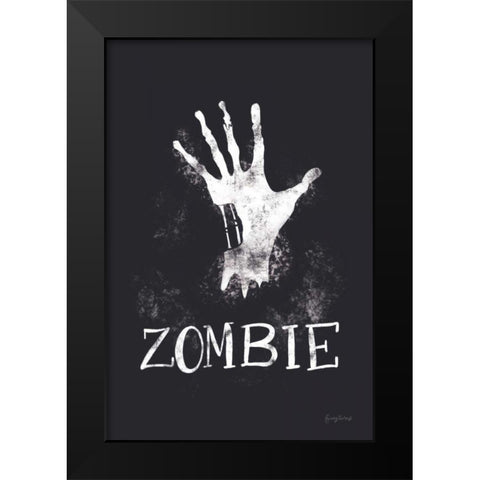 Sophisticated Spooky X Black Modern Wood Framed Art Print by Thorns, Becky