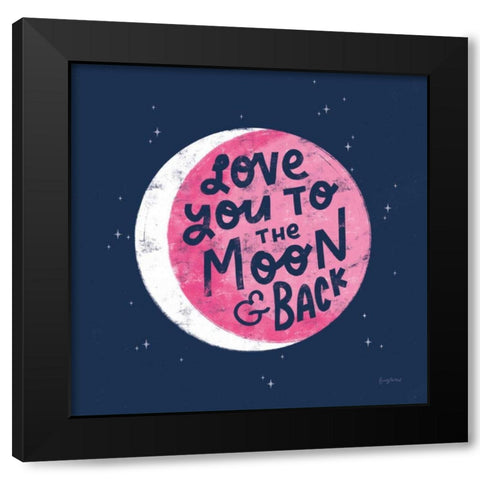 Love Letters IV Black Modern Wood Framed Art Print by Thorns, Becky