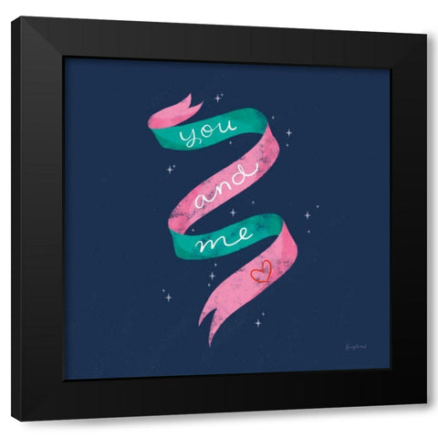 Love Letters V Black Modern Wood Framed Art Print by Thorns, Becky