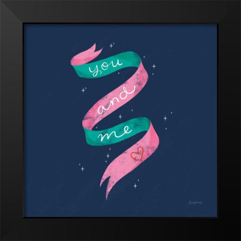 Love Letters V Black Modern Wood Framed Art Print by Thorns, Becky