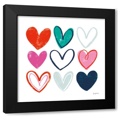 Love Letters VI Black Modern Wood Framed Art Print by Thorns, Becky