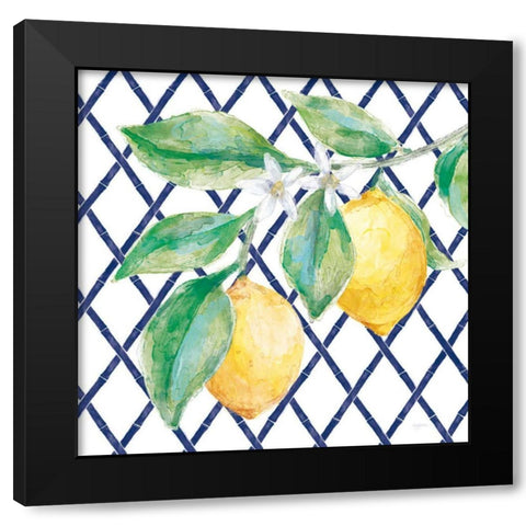 Everyday Chinoiserie Lemons II Black Modern Wood Framed Art Print by Urban, Mary