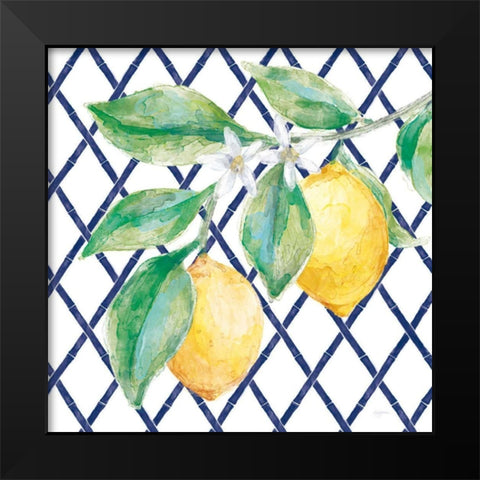 Everyday Chinoiserie Lemons II Black Modern Wood Framed Art Print by Urban, Mary