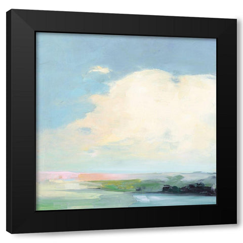 Colorful Horizon II Bright Black Modern Wood Framed Art Print with Double Matting by Purinton, Julia