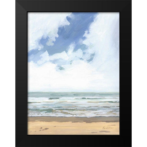 Walk on the Beach I Black Modern Wood Framed Art Print by Munger, Pamela